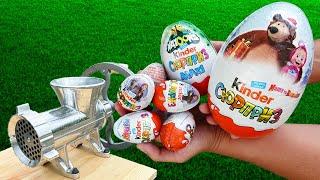 🟢 Compilation Experiments Meat Grinder vs Kinder Surprise and Kinder Joy