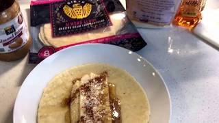 Power Wrap - Siete Flour Tortilla, almond butter, banana, cinnamon, honey, shredded coconut