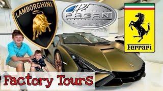 Visit FERRARI, LAMBORGHINI, and PAGANI in Italy!  Museum and Factory Tour