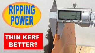 Woodworking Table Saw Blades: Thin Kerf Better for Heavy Rips?