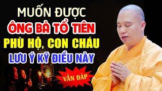 MUỐN ĐƯỢC ÔNG BÀ TỔ TIÊN PHÙ HỘ CON CHÁU PHẢI LƯU Ý KỸ ĐIỀU NÀY | Thầy Thích Đạo Thịnh