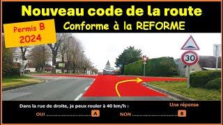 TEST Nouveau code de la route 2024 conforme à la nouvelle réforme GRATUIT n° 95