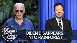 Biden Meanders into Amazon Rainforest, Americans Prepare for Trump's Looming Tariffs | Tonight Show