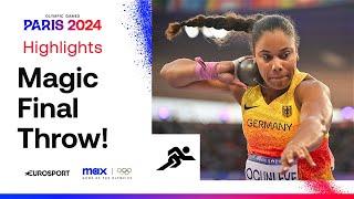 Germany's Yemisi Ogunleye claims stunning victory in women’s shot put  | #Paris2024 #Olympics