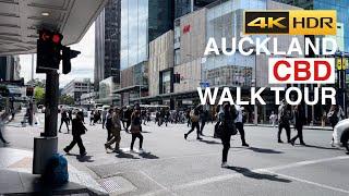 Auckland CBD Afternoon Walk Tour New Zealand 4K HDR