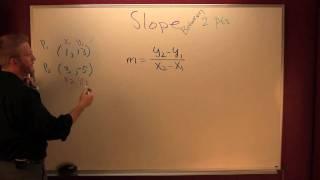 find the slope of a line between two points.mov