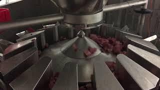 Cabinplant's Multi-Head Weigher for Diced Meat