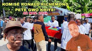 Sa Fenk Tonbe! Ansyen Komisè Ronald Richemond Pete Gwo Kriye Nan Antèman Joseph Joseme Jodia