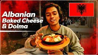 Baked Cheese & Dolma - Traditional Albanian Food in Tirana 