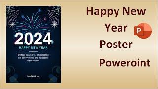 Happy New Year Poster Design in PowerPoint | PowerPoint Poster Design Tutorial for Social Media