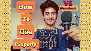 Proper use of V8 sound card with BM800 Microphone + Full Setup | Hindi/Urdu