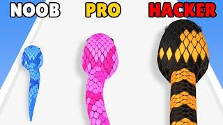 Snake Run Race! NOOB vs PRO vs HACKER