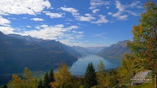 4K Brienzersee Berner Oberland SWITZERLAND アルプス山脈