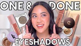 MY FAVORITE ONE AND DONE EYESHADOWS | CREAMS, LIQUIDS, POWDERS AND MORE!