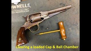 Clearing a loaded Cap & Ball revolver cylinder