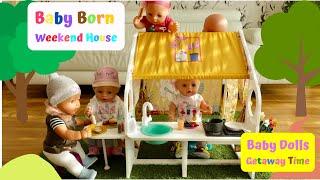 Let's Play Weekend Getaway with Baby Dolls : Baby Born Weekend House and OG Beach House