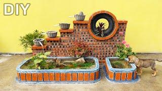 amazing / GARDEN CORNER Idea / Tire and Cement / Easy DIY Corner Garden Ideas