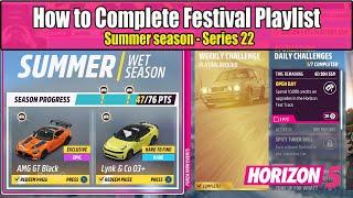 Forza Horizon 5 How to Complete Festival Playlist Summer Season Series 22 Upgrade Heroes