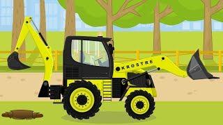 Koparko Ładowarka Maszyny Budowlane Bajka Dla Dzieci | Backhoe Loader #Excavator For Kids