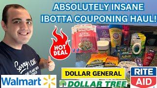 ABSOLUTELY INSANE IBOTTA COUPONING HAUL! ~ WALMART / DOLLAR TREE/DOLLAR GENERAL /RITE AID ~ JULY 24