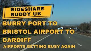 EV Airport transfer taxi from burry port to bristol airport to cardiff