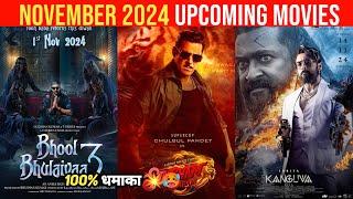 Top 10 Upcoming Movies In November 2024(Hindi)||Upcoming Big Bollywood & South Indian Films November