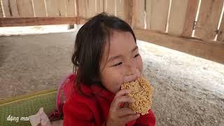 4 year old girl was so hungry that she went back to look for food.