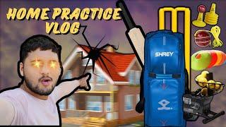 Home Cricket Practice Vlog | Home Practice Setup & Equipments!