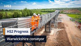 HS2 conveyor removes over 30,000 lorry journeys from Warwickshire roads