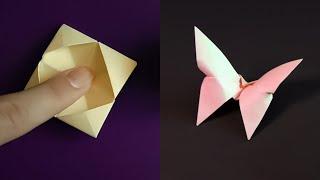 7 идей для оригами: простые оригами модели из стикеров для записи • Easy Paper Craft Origami DIY