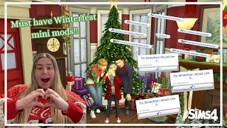  Top 3 Must-Have Sims 4 Mods for Winterfest 2024!  | Holiday Gameplay Mods 