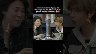 Taehyung casually forgetting he taught Jk how to do that and blaming jimin #btsshorts #lajibolala