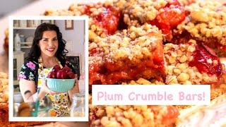 THE MOST AMAZING PLUM Crumble Bars!!