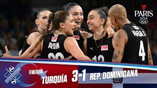 Highlights Voleibol: Turquía vs República Dominicana 3-1 | Juegos Olímpicos París 2024