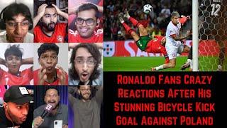 RONALDO Fans Crazy Reactions to his Stunning BICYCLE KICK Goal Against POLAND | Nations League MD 5