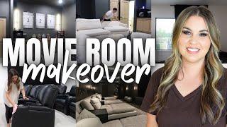 2024 MOVIE ROOM MAKEOVER | MOVIE ROOM TRANSFORMATION 2024 | HUGE ROOM MAKEOVER START TO FINISH