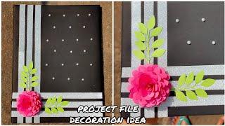 Easy project file decoration idea. Practical file, notebook, scrapbook, cover decoration idea.