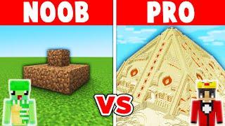 Minecraft NOOB vs PRO: GIANT PYRAMID BUILD CHALLENGE