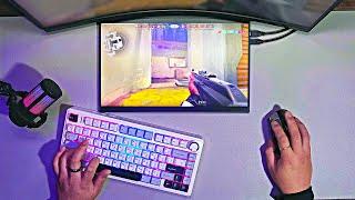 AULA F75 75% Keyboard Sound ASMR | Valorant 144Hz Smooth Relaxing Gameplay (POV)