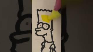 Drawing Bart Simpson #shorts #fyp #art