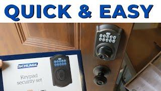 Schlage Keypad Security Deadbolt Install and Program