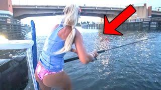 Tossed a Giant Lure Under a Public Bridge & Caught a Prized Fish!!