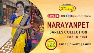 Narayanpet Sarees Collection | WhatsApp Number 89 0001 0002 | Kancheepuram Varamahalakshmi Silks