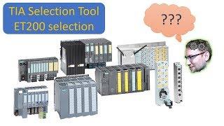 How to choose the correct distributed IO / ET200? The TIA selection tool