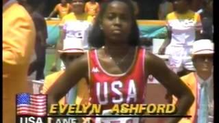 Olympics - 1984 Los Angeles - Track - Womens 100 m - 1st Round - USA Evelyn Ashford  imasportsphile