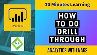 Power BI Tutorial (10/50) - How to do Drill through into Power BI Data