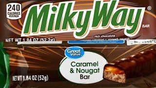 Milky Way vs Great Value Equivalent Candy Bar