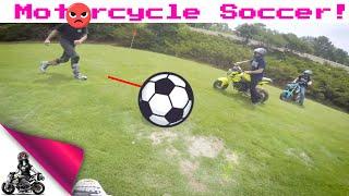 Soccer on Motorcycles (Honda Groms) MotoBall USA!