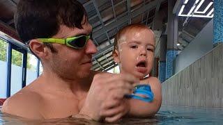 Baby Thinks He's a Fish and Refuses to Wear Goggles!