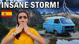 Vanlife in SPAIN during a STORM!!  (Weather Warning)